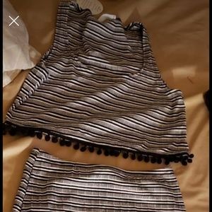 Crop top& skirt set